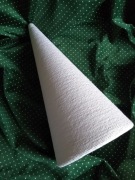 Stożek Styropianowy Baza Choinka 40 cm Ozdoba Sznurek Bawełna Handmade