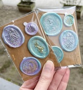 Pieczęci woskowe samoprzylepne, morze, ocean, syrenka, ośmiornica