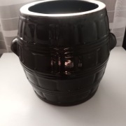 Kamionkowy garnek kamionka z uchwytami beczka PRL