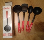 Zestaw przyborów kuchennych COCA-COLA, chochla, łopatka, łyżka cedzakowa