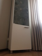 Witryna biała z szybą 