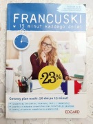 KSIĄŻKA Francuski w 15 minut każdego dnia, A2-B1 Edgard 2016 ćwiczenia