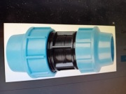 Złączka zaciskowa do rur PE 25 x 25 mm 2 SZTUKI KOMPLET