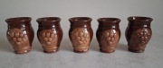 5x Kamionkowe kubki czarki do grzanego wina 220 ml PRL