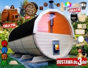 SAUNA Ogrodowa 400cm PRZEBIERALNIA PRZEDSIONEK + OKNO 50% +GRATIS! = Wycena