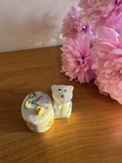 Kotek figurka kasetka schowek szkatułka porcelanowa ceramiczna rzeźba PRL