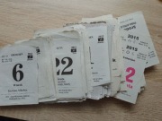 Kartka z kalendarza zdzieraka oryginalnego od 1987 do 2024