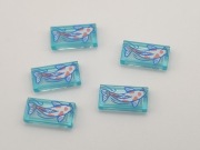 LEGO 5 szt zwierzęta ryba różowo biała - elementy mix 