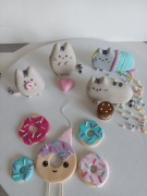 Pusheen kot pączki na tort cukrowy figurki 