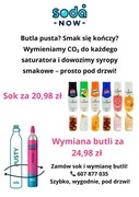 Wymiana Butli CO2 SodaStream + Sprzedaż Syropów – WROCŁAW z DOJAZDEM! 