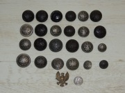 ZESTAW GUZIKÓW WOJSKOWYCH+ORZEŁEK- 25 SZTUK !!!