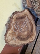 Plaster Drewna Orzech Włoski z czeczotą 60/55/7,5 cm Blat Stolik Żywica DIY