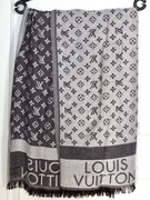 Dwukolorowy szary Szal LV z paszminy.