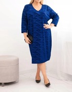 Cudo błyszcząca sukienka chabrowa brokat xxxxl 50 52