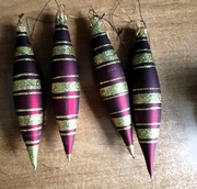 Bombki szklane sople 