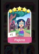 Monopoly GO Zestaw Set 22 Naklejka Karta 5* Piękna