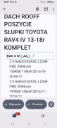 Dach rooff poszycie słupki Toyota Rav 13-18