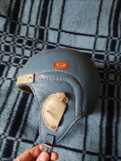 Kask Orzeszek z epoki PRL-u WSK, SHL, KOMAR. Skóra