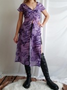 Fioletowa Tunika ASOS S 36 z Wycięciem i Motylami