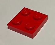 Lego 3022 płytka 2x2 czerwony - 5 sztuk !