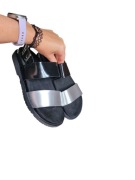 Nowe masywne czarne sandały 37 BonPrix alternative