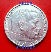 2 Marki Niemcy Hindenburg- 1937 - A - Srebro 