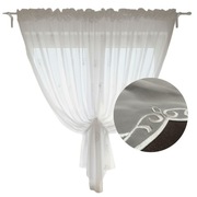 Firanka Gotowa Firana Woal do Salonu Kuchni Jadalni Taśmie Kremowa Ozdobna