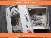 puzzle 1000 dino Panda in the Grass KOMPLET