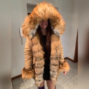 Parka jenot futro naturalne ! OD RĘKI! Nowa !