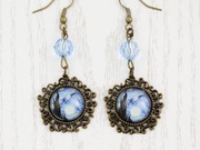 Native Bloom kolczyki Gwiaździsta Noc vintage retro obraz Van Gogh NA102