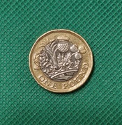 Moneta 1 Funt Brytyjski Szterling One Pound 2017r