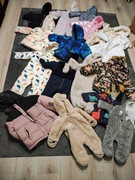 Nowe ubrania dziecięce kombinezony i kurtki zimowe 16 sztuk 