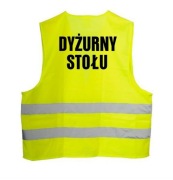 Kamizelka dyżurny stołu wieczór kawalerski, wesele