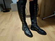 Wysokie sznurowane kozaki Eva Minge 