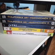 Zestaw 4 nowych gier w folii + 1 film w folii