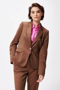 Brązowy garnitur wełniany Patrizia Aryton S 36 żakiet marynarka spodnie 