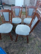 Komplet 4 krzeseł dębowych Styl Holenderski vintage