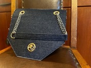 O bag glam  klapka granatowy jeans