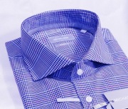 Michael Kors koszula S/M 38 Prince Wales Check cutaway eton stenstroms