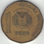 Dominikana 1 peso 1991 - 25 mm nr 2