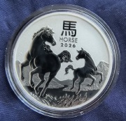 Srebrna moneta ROK KONIA 2026 Lunar 1 oz Ag 999 stan idealny