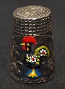 Naparstek Kolekcjonerski ręcznie malowany portugalski kogut 