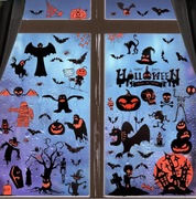 Zestaw Halloween 18 arkuszy naklejek + 4 nakładki na słomki dynie