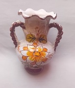 Ręcznie formowany ceramiczny wazonik - amfora, Niemcy, II poł. XX w.