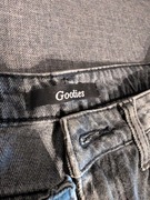Damskie krótkie ciemne jeansy Goodies rozmiar XS