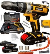 WIERTARKO WKRĘTARKA AKUMULATOROWA UDAROWA MOCNA WKRĘTAK ZAKRĘTARKA 2xAKU