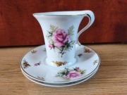 Zestaw do herbaty/kawy - filiżanka oraz dwa talerzyki z porcelany DOMINUM. 