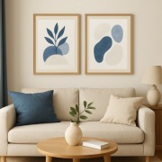 Plakat Zestaw 50x70 2 szt. plakaty ,postery, NIEBIESKI MINIMALIZM