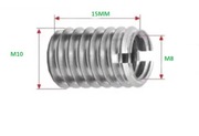 Tulejka gwintowana, redukcja M10 na M8 INOX 15mm