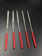 5x Zestaw Pilników Diamentowych Precyzyjnych Czerwony Uchwyt